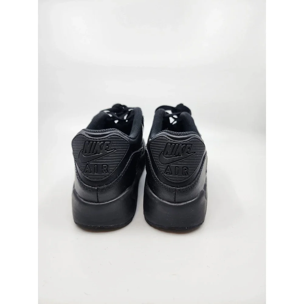 Nike Air Max 90 LTR Triple Black Leather Kids Sneakers CD6864-001